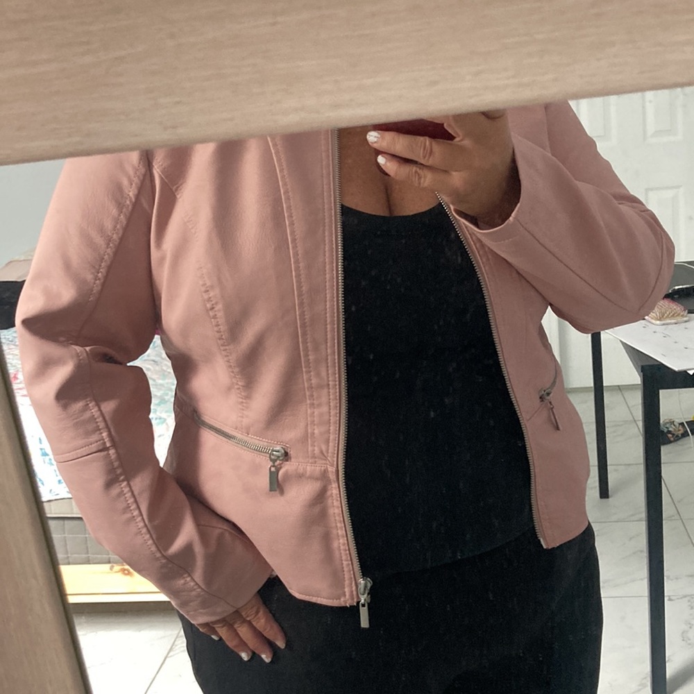 Pleather Pink Jacket By Baccini - image 2